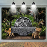 Lofaris Dinosaur Themed Happy Birthday Backdrop For Kids Boys