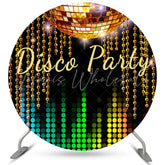 Lofaris Disco Party Happy Birthday Circle Backdrop For Adults