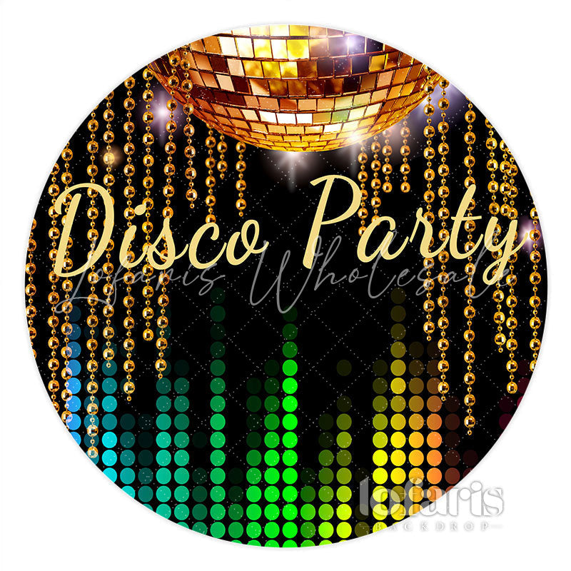 Lofaris Disco Party Happy Birthday Circle Backdrop For Adults