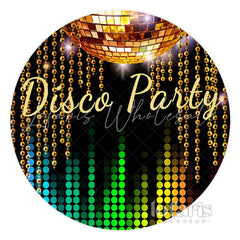 Lofaris Disco Party Happy Birthday Circle Backdrop For Adults
