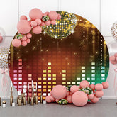 Lofaris Disco Stage Sparkle Musical Round Party Backdrop