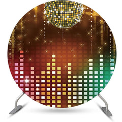 Lofaris Disco Stage Sparkle Musical Round Party Backdrop