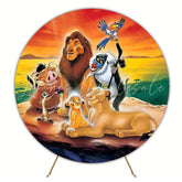 Disney Cartoon Lion King Animals Round Birthday Backdrop For Kids