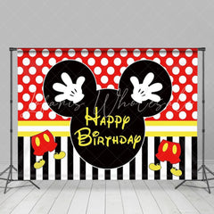 Disney Cartoon Mickey Theme Mouse Birthday Party Backdrop For Kids
