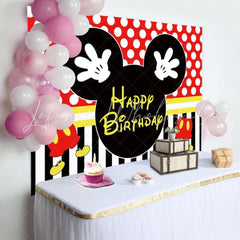 Disney Cartoon Mickey Theme Mouse Birthday Party Backdrop For Kids