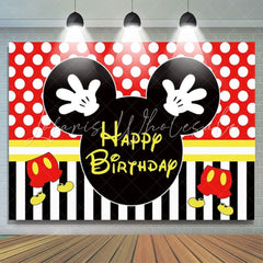 Disney Cartoon Mickey Theme Mouse Birthday Party Backdrop For Kids