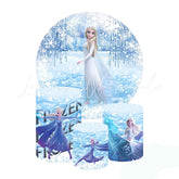 Disney Frozen Themed Round Backdrop and Cylinders Kit