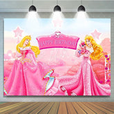 Disney Pink Princess Sparkle Backdrop For Birthday Party Decorations
