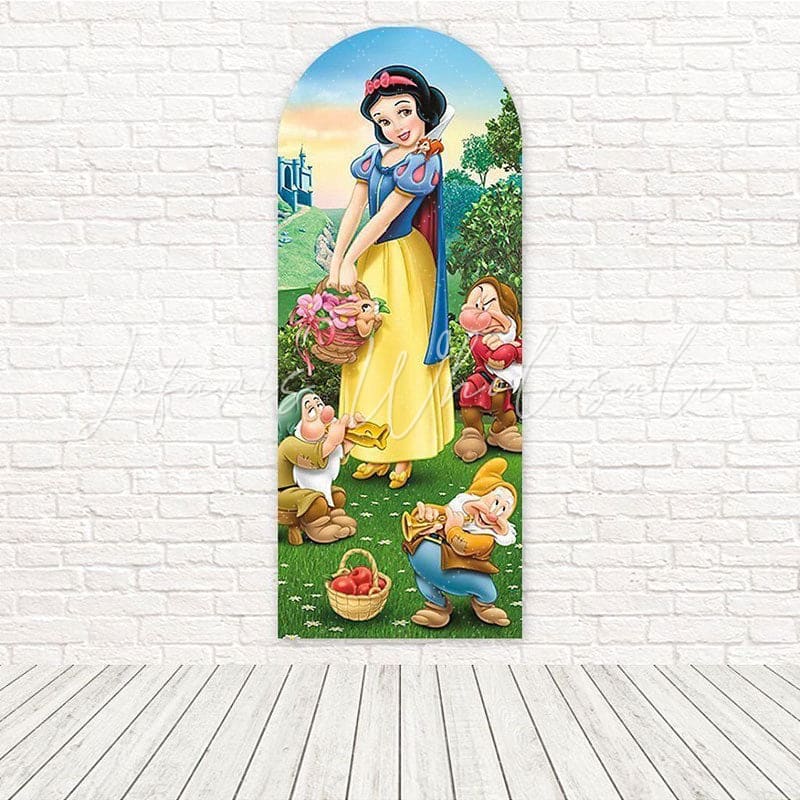 Disney Snow White Seven Dwarfs Charm Arch Backdrop For Princess Story
