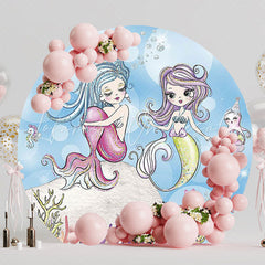 Divas Mermaid Round Backdrop for Fantasy Celebration