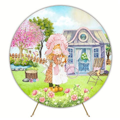 Doll House Round Backdrop For Kids Party Celebration Fun
