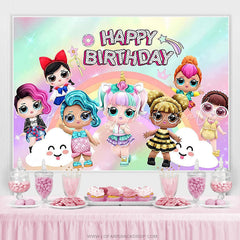 Lofaris Doll Toy Girls Happy Birthday Party Photography Backdrop