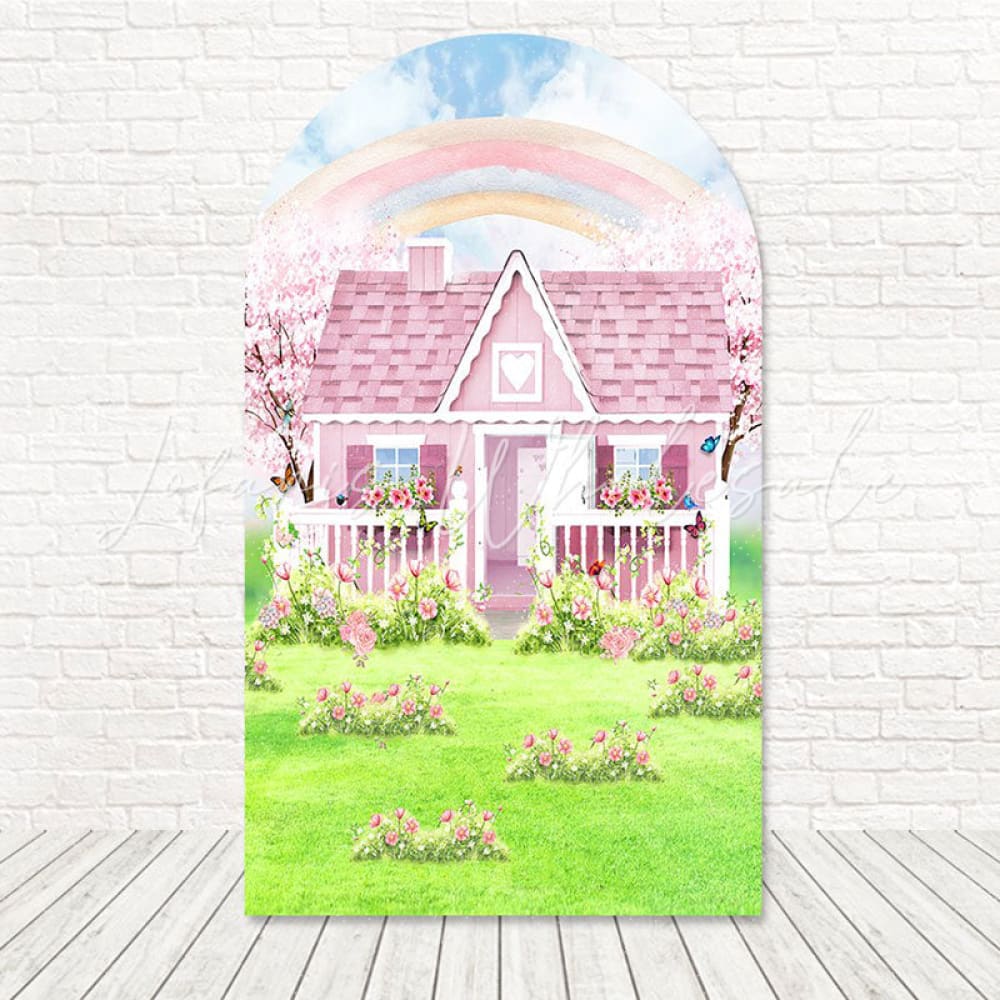 Dollhouse Pink Pretty Room Arch Backdrop For Girl Themed Bash