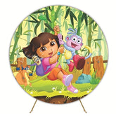 Dora The Explorer Adventure Round Backdrop For Kids Celebration