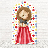 Dots Circus Lion Arch Backdrop for Fun and Colorful Circus Celebrations