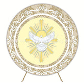Dove Baptism Round Backdrop for Spiritual Ceremony Event