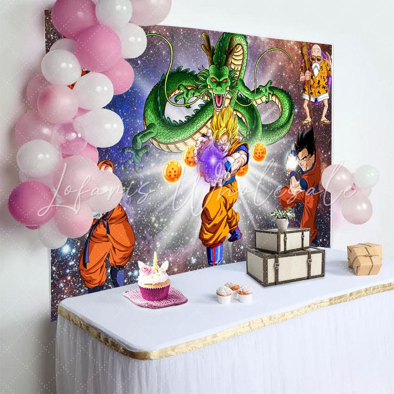 Dragon Ball Backdrop For Children Birthday Party Decoration
