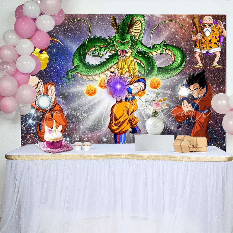 Dragon Ball Backdrop For Children Birthday Party Decoration