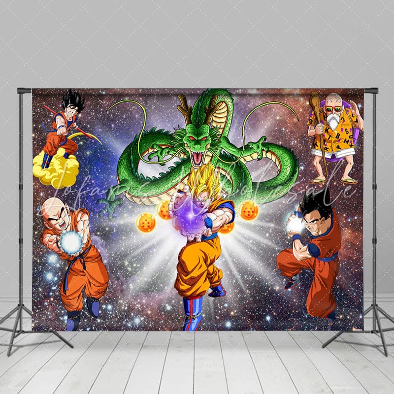 Dragon Ball Backdrop For Children Birthday Party Decoration