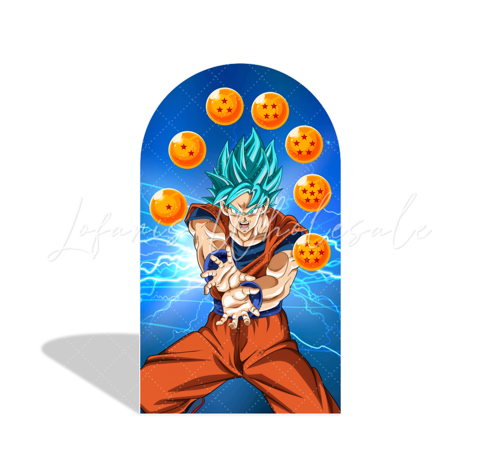 Dragon Ball Theme Birthday Party Arch Backdrop Wall Cloth Cover