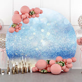 Lofaris Dreamlike Blue Glitter Bokeh Round Birthday Backdrop