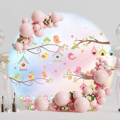 Dreamy Enchanted Garden Party Round Backdrop For Magical Vibe