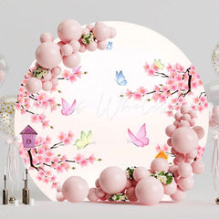 Dreamy Enchanted Garden Round Backdrop For Birthday Celebration