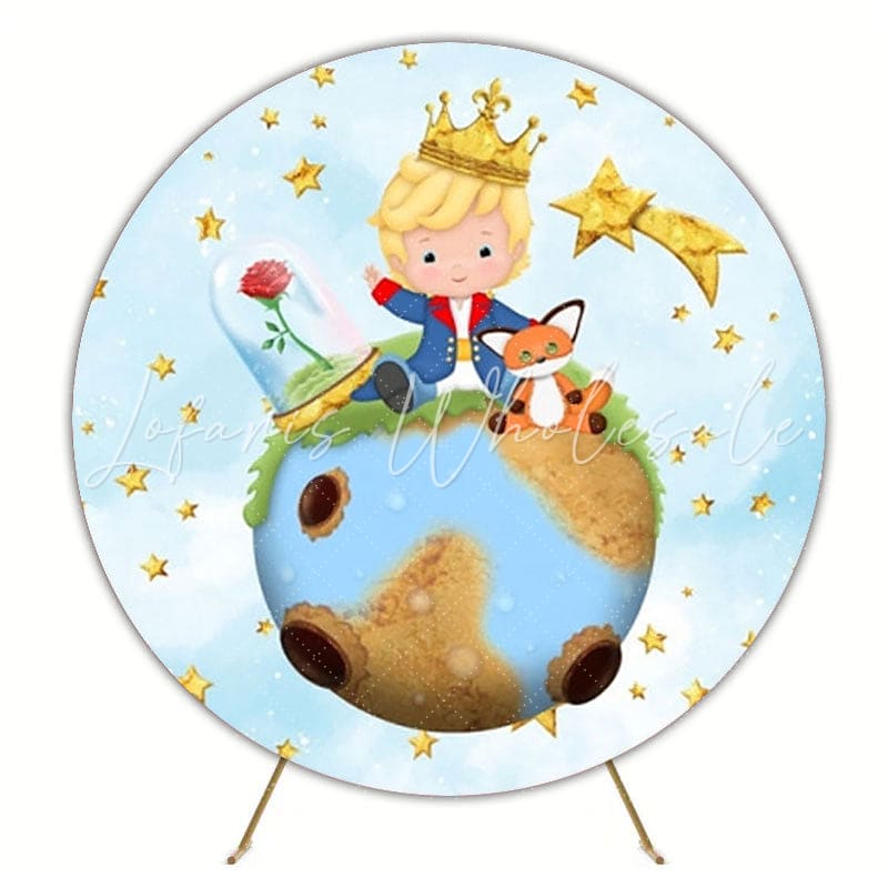 Dreamy The Little Prince Round Backdrop For Magical Celebration