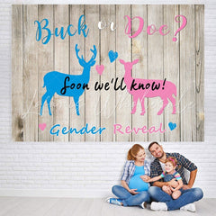 Lofaris Duck or Doe Gender Reveal Photo Backdrop for Baby Shower