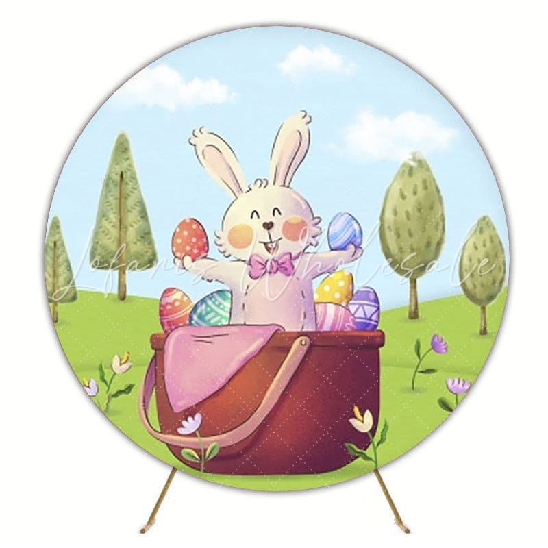 Easter Holiday Celebration Round Backdrop For Spring Events