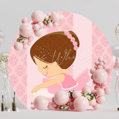 Elegant Ballet Dancer Round Backdrop For Dance Celebration