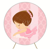 Elegant Ballet Dancer Round Backdrop For Dance Celebration