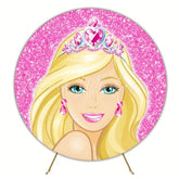 Elegant Barbie Round Backdrop For Birthday Celebration Theme