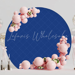 Elegant Blue Birthday Or Baby Shower Round Backdrop For Classy Look