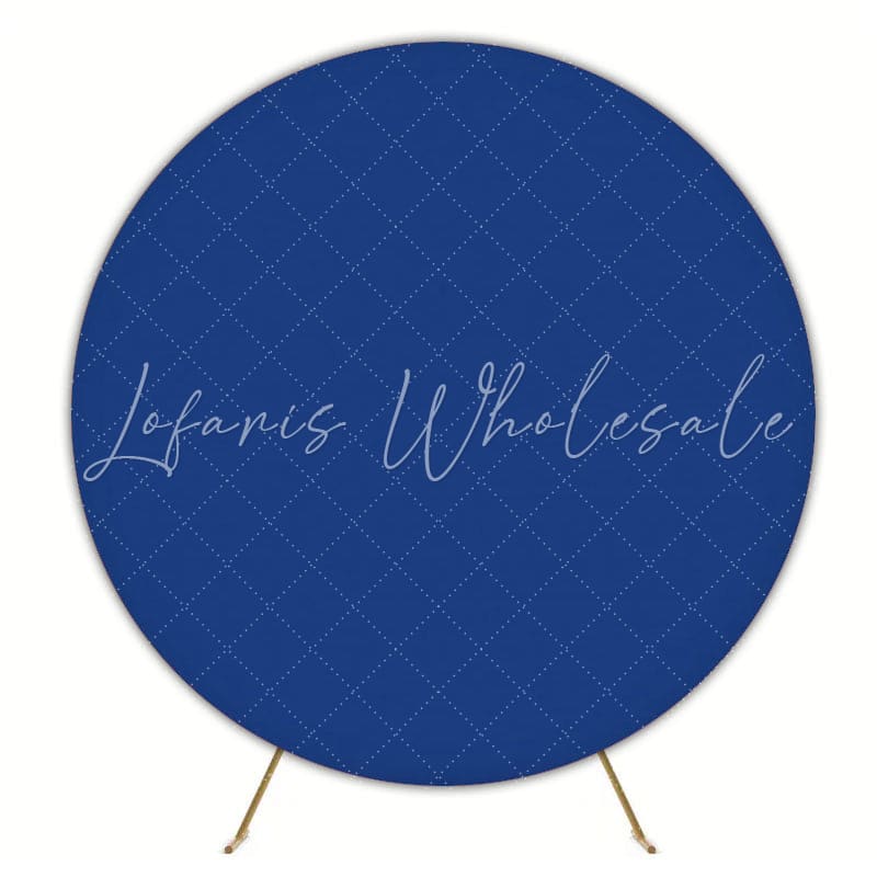 Elegant Blue Birthday Or Baby Shower Round Backdrop For Classy Look