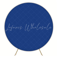 Elegant Blue Birthday Or Baby Shower Round Backdrop For Classy Look
