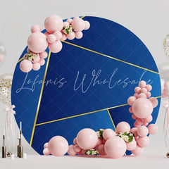 Elegant Blue Classic Round Backdrop For Stylish Party Decor