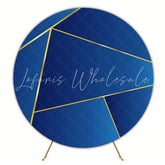 Elegant Blue Classic Round Backdrop For Stylish Party Decor