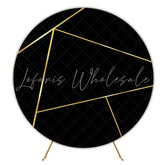 Elegant Classic Black Round Backdrop For Stylish Celebrations