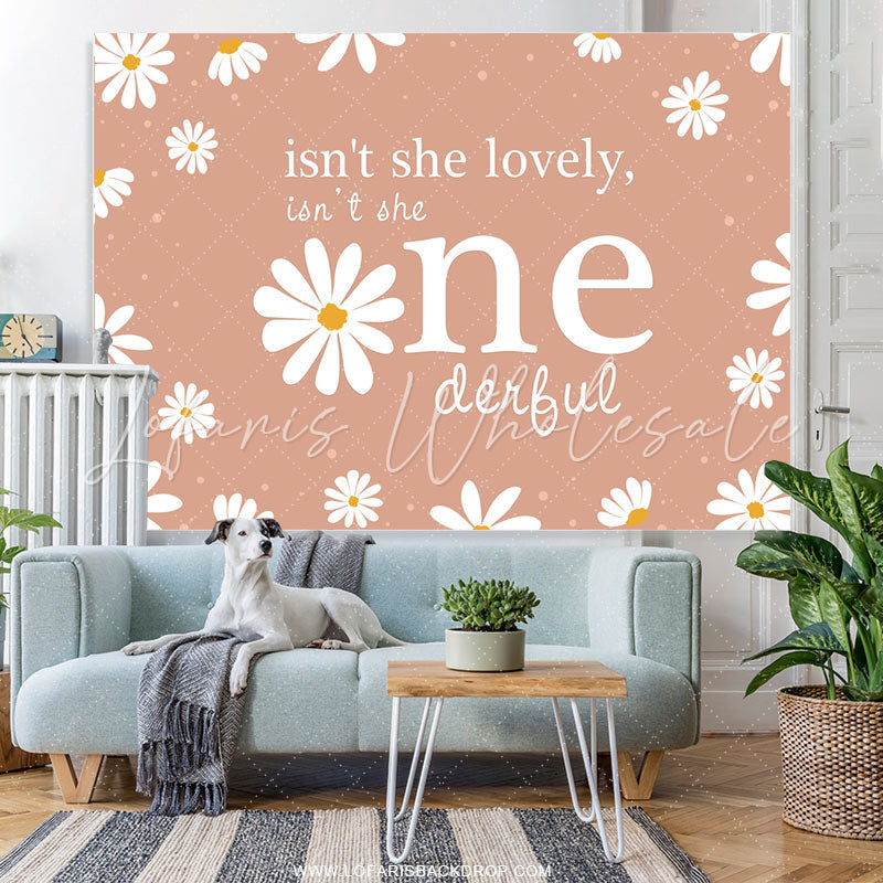 Lofaris Elegant Fallen Flowers Happy 1St Birthday Backdrop