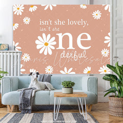 Lofaris Elegant Fallen Flowers Happy 1St Birthday Backdrop