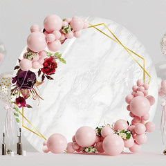 Elegant Floral Bloom Round Backdrop For Garden Theme Events