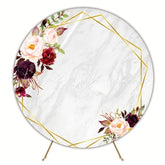 Elegant Floral Bloom Round Backdrop For Garden Theme Events