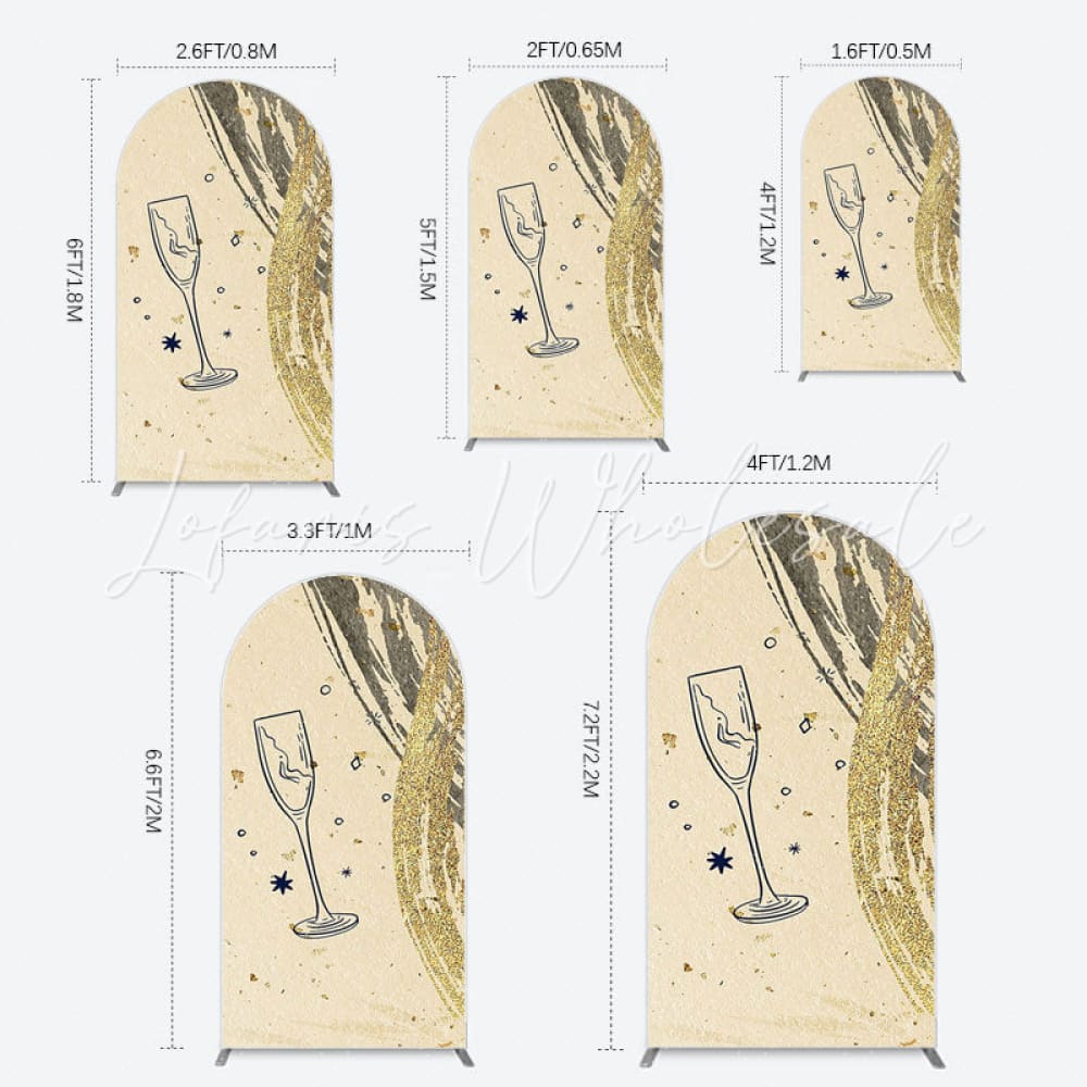 Elegant New Year Arch Backdrop for Festive Party Look