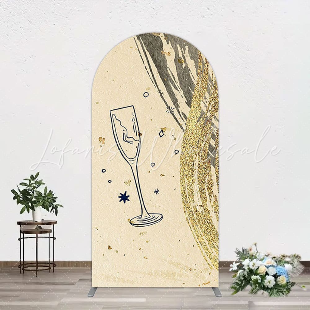 Elegant New Year Arch Backdrop for Festive Party Look