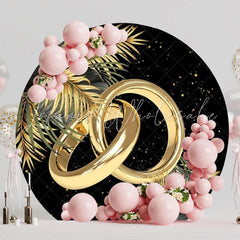 Elegant Wedding Ring Round Backdrop For Romantic Celebration