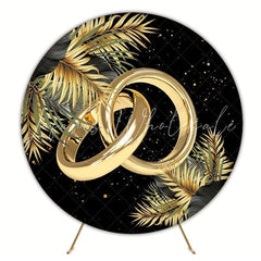 Elegant Wedding Ring Round Backdrop For Romantic Celebration