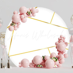 Elegant White Round Backdrop For Stylish Party Celebration Theme
