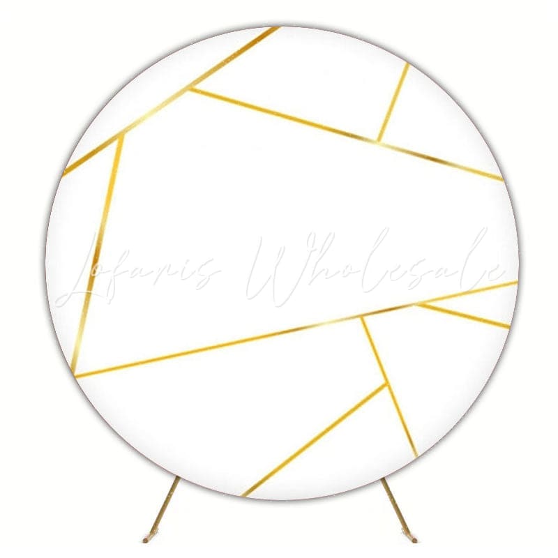 Elegant White Round Backdrop For Stylish Party Celebration Theme