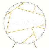 Elegant White Round Backdrop For Stylish Party Celebration Theme